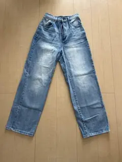 グレイル　GRL ハイウエストストレートデニムパンツ