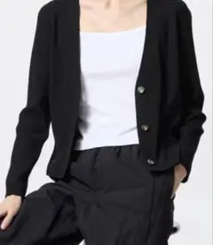 ウォッシャブルニットリブカーディガン