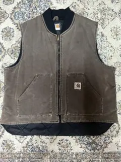 Carhartt ベスト モスグリーン USA製 XXL リペア 腰ゴム - メルカリ