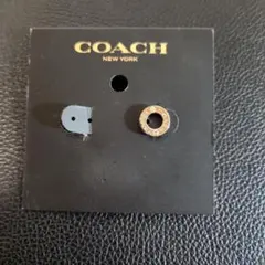 COACH ピアス サークル ロゴ ストーン
