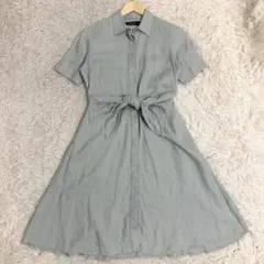 極美品✨25年 現行 ローレンラルフローレン 半袖シャツワンピース 麻100%のサムネイル