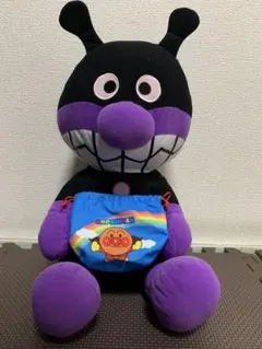 それいけ！アンパンマン ばいきんまん BIGぬいぐるみ / おかたづけ巾着付き