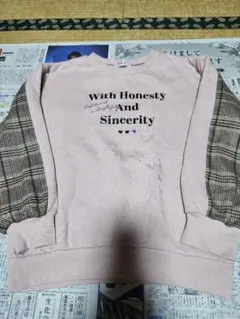 裏起毛トレーナー　ピンク　160cm