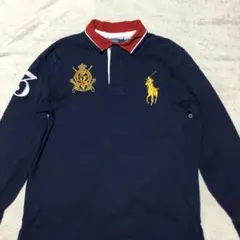 ポロバイラルフローレン ビッグポニー刺繍 長袖 ラガーシャツ ポロシャツ XL