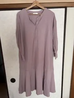 産前産後　授乳可能ワンピース　ミルクティー