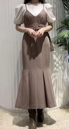 snidel ウエストベルトマーメイドワンピース ジャンスカ