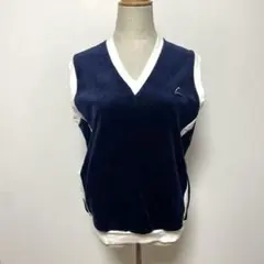 訳あり 未使用 HEAD ヘッド ネイビー/ホワイト ベスト 94 タグ付き
