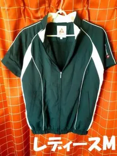 ルコック 軽量半袖ナイロンジャケット ブルゾン レデイースM ゴルフウェア 上着