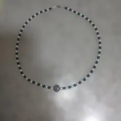 パールビーズ×black&whiteネックレスSeahorse×world