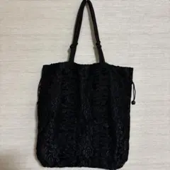 【美品】フォーマル サブバッグ 黒 レース 冠婚葬祭 結婚式 卒業式 入学式