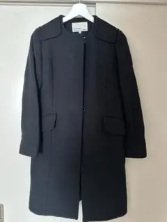 ノーカラーコート XS ブラック グリーンレーベルリラクシング