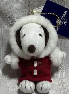 新品未使用品 USJ スヌーピー ダッフルコート 赤 ぬいぐるみ キーホルダー