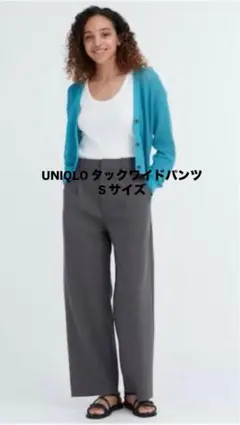 UNIQLO タックワイドパンツ（ワンタック ・丈標準）　Sサイズ