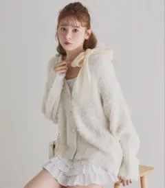 NICE CLAUP あざとモテフェザーロングカーディガン