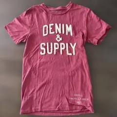 DENIM & SUPPLY バーガンディ Tシャツ