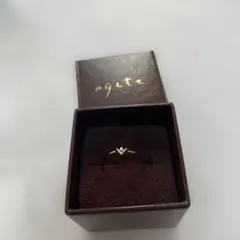 美品　ノジェス　k10 ダイヤモンドリング　9号　刻印有り　v字　指輪ageteのサムネイル