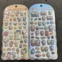 スヌーピーとドラえもんのコットンシール2セット