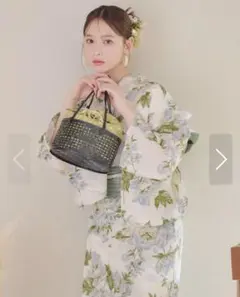 ウォームミント浴衣【浴衣３点セット 浴衣/帯/下駄】