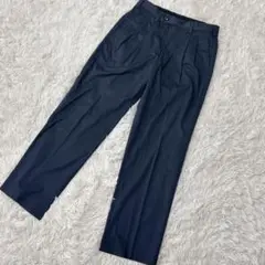 【c4812】UNIQLO ドライツータックパンツ　紺　スラックス