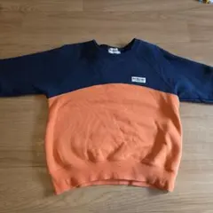 HOT BISCUITS トレーナー 100cm オレンジ/ネイビー