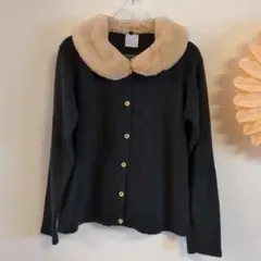 アクシーズファム　１３０cm ファー付きカーディガン