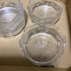 昭和レトロな　ガラス小鉢　4枚セット
