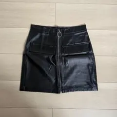 【XS】レザースカート黒