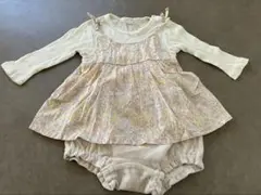 プティマイン80cm花柄ロンパース