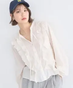 earth music&ecology ブラウス シャツ フリルリボンブラウスのサムネイル