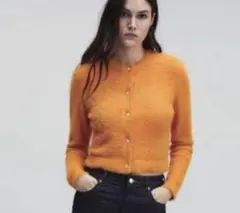 ZARA　シャギーニット　カーディガン