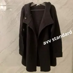 avv standard ニットカーディガン フード付 ネイビー紺色系