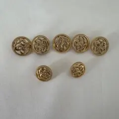 ゴールド装飾ボタン7個セット