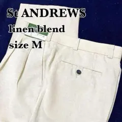 新品未使用品✨　セントアンドリュース　ゴルフパンツ　リネン　M　オフホワイト