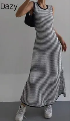 【新品】Dazy ノースリーブロングニットワンピース