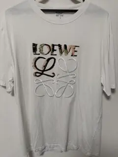 LOEWE アナグラム 刺繍 Tシャツ ホワイト使用数回 - メルカリ