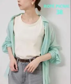【新品】ROPÉ PICNIC 襟フリルタンクトップ ホワイト 38のサムネイル
