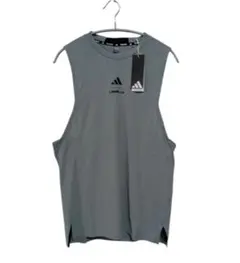 adidas フリル付きリメイクタンクトップ グレー adidas フリル グレー Tシャツ リメイク 古着 - メルカリ