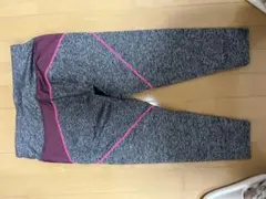 フィットネスパンツ グレー/ピンク メッシュ