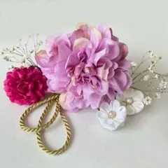 髪飾り ヘッドパーツ ヘッドドレス パープル 成人式 卒業式