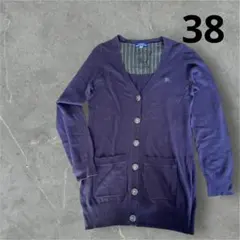 BURBERRY BLUE LABEL パープルカーディガン 38
