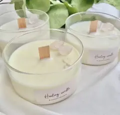 アロマキャンドル♡香り&天然石オーダー可能☺︎