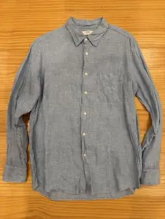 UNIQLO ユニクロ　リネンシャツ Lサイズ ライトブルー