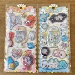 ウォーターシール　シマエナガ　ネコ　ユニコーン　キラキラウォーターインシール