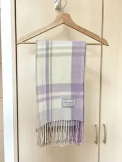 Misch Masch チェックマフラー ラベンダー