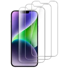 iPhone14Plus 6.7インチ用強化ガラス液晶保護フィルム 3枚セット