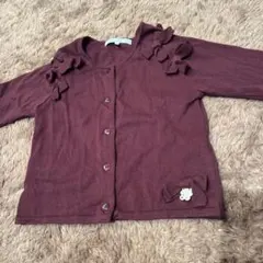 タルティーヌエショコラ　カシミアコットンリボンカーディガン120