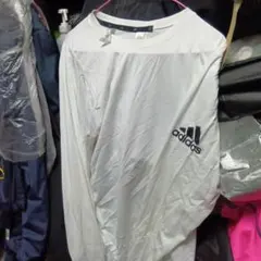 e*o様 adidas ロングスリーブ Tシャツ ホワイト XL中古