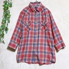 a1281アズールバイマウジー S マルチカラーチェック ウエスタンシャツ