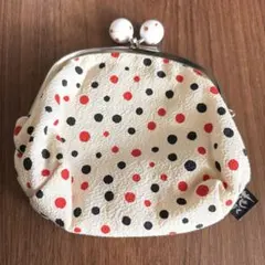 がま口ポーチ ドット柄