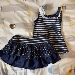 ストライプ星柄水着セット